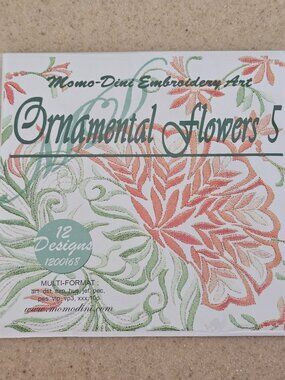 RARE MOMO DINI EMBROIDERY ART ORNAMENTAL FLOWERS FLORAL FLORA FAUNA